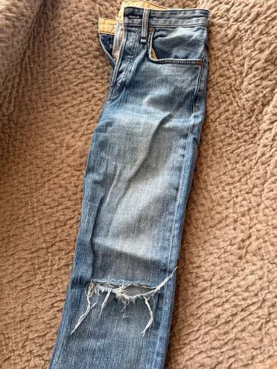 rag & bone Light Blue Straight Leg Jeans - Picture 4 of 5